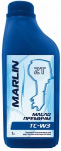 Масло MARLIN Премиум 2T, TC-W3 (1 литр)/полусинт.